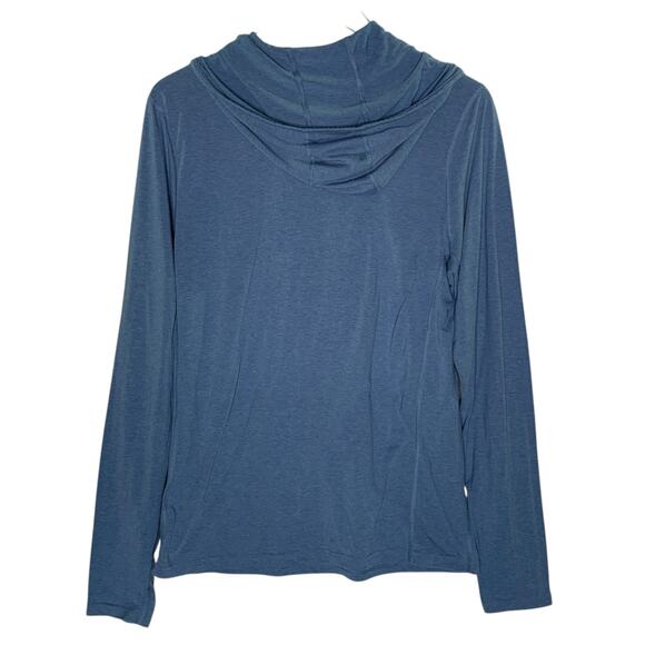 Poncho Outdoors Performance Hoodie M Slate Blue Fast Drying UPF *flaw - Picture 2 of 9